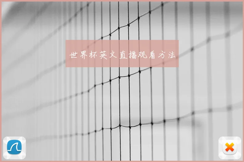 世界杯英文直播观看方法